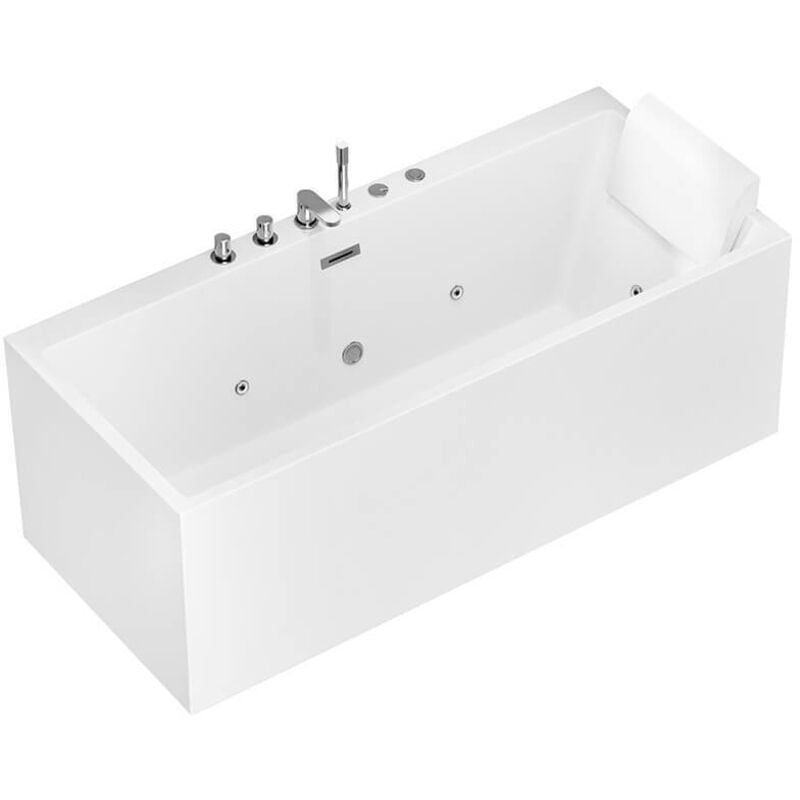 Home Deluxe - Badewanne mit Whirlpool Funktion amber - 170 x 58 x 80 cm Acryl-Badewanne, Whirlpool, Spa