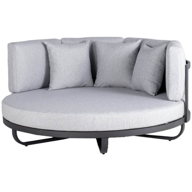 Daybed Outdoor florida Farbe: Grau, Ausführung: Ohne Beistelltisch Sonnenliege Liegestuhl Relaxliege Sonnenbank - Home Deluxe