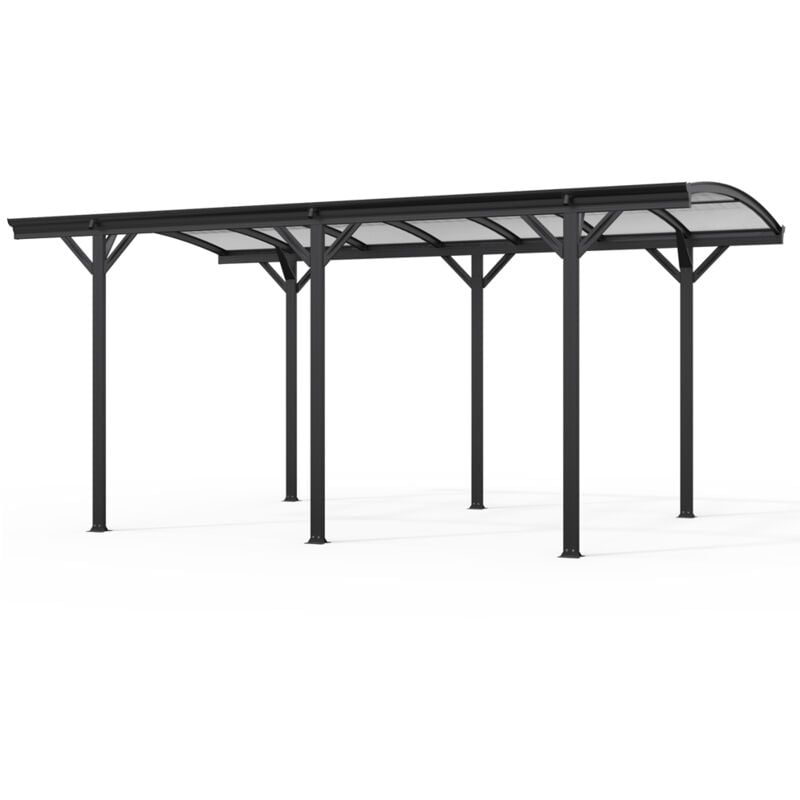 Design Carport falo - 505 x 300 cm Anthrazit Farbe Anthrazit Garage Einzelcarport Unterstand Aluminium - Home Deluxe