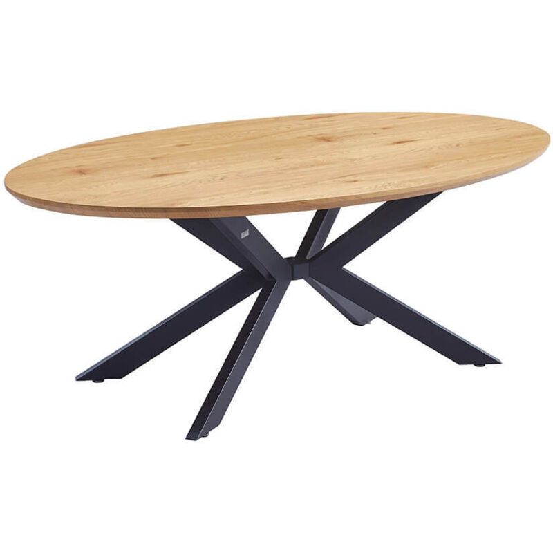Home Deluxe - Esstisch Oval aventis inkl. Sternfuß - 200 x 120 cm Farbe: Light Oak Tisch Esszimmertische Runder Esstisch