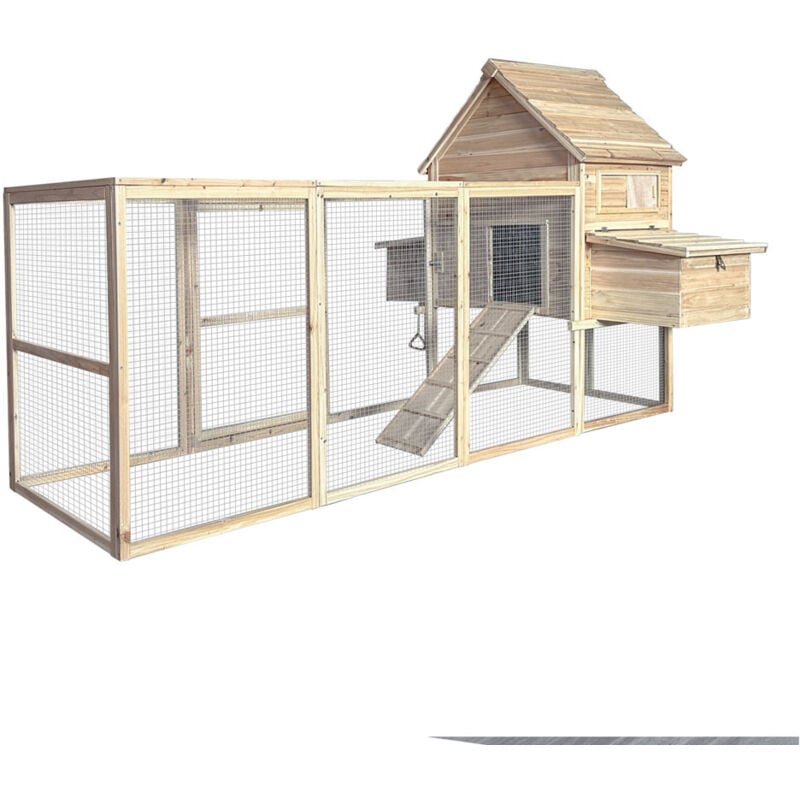 Hühnerstall aus Holz tano - 310 x 150 cm Hühnerstall, Hühnerstall groß, Hühnerstall wetterfest, - Home Deluxe
