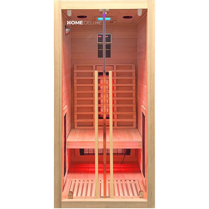 Home Deluxe - Infrarotkabine sonora s - 90 x 90 cm für 1 Person Größe s Infrarotkabine Wärmekabine Infrarotsauna Sauna