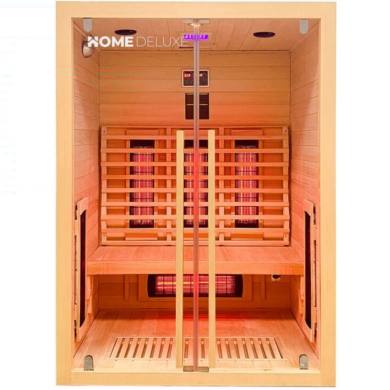 Home Deluxe - Infrarotkabine sonora m - 135 x 105 cm für 2 Personen Größe m Infrarotkabine Wärmekabine Infrarotsauna Sauna