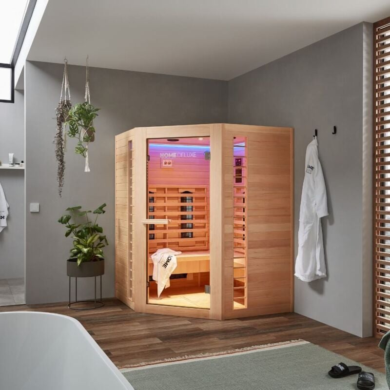 Home Deluxe - Infrarotkabine redsun deluxe xxl - 150 x 150 cm für 4 Personen Infrarotkabine Wärmekabine Infrarotsauna Sauna