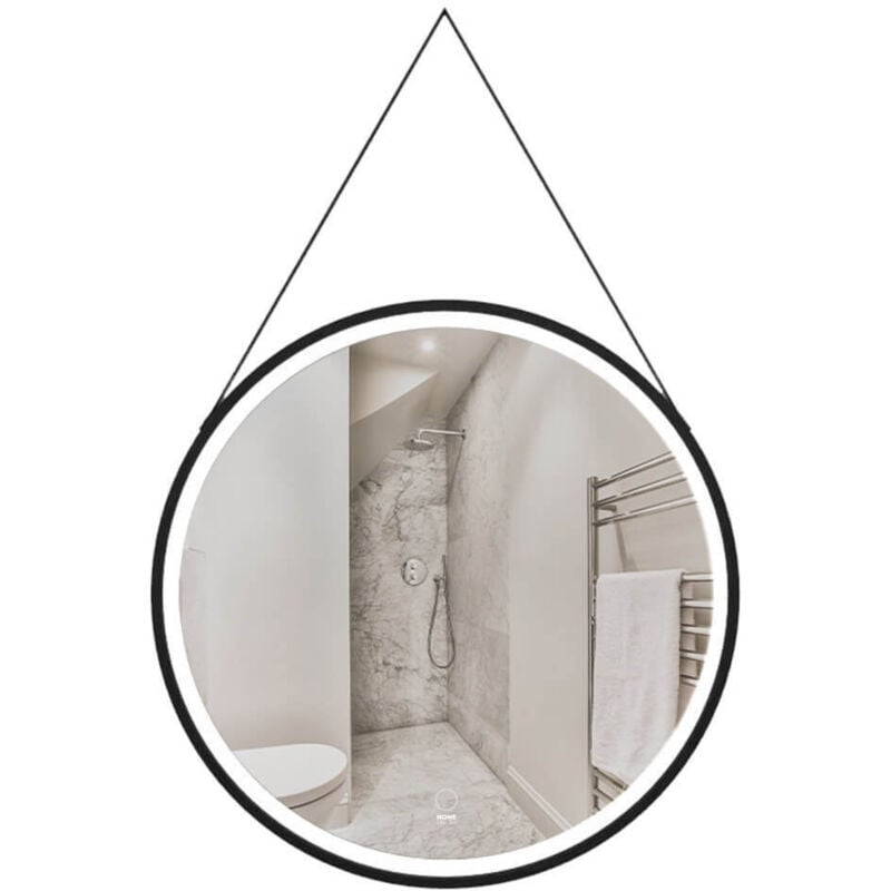 Home Deluxe - LED-Spiegel Rund inkl. Aufhängung fiana Größe: 60 cm LED-Spiegel Spiegel Schminkspiegel Badezimmerspiegel