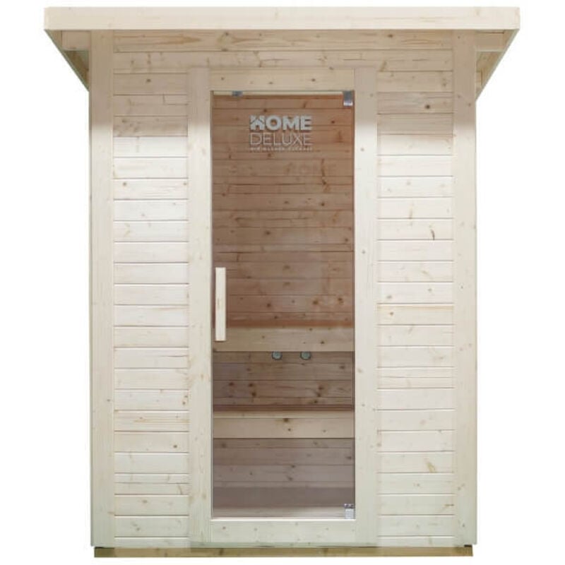 Home Deluxe - Saunahaus Outdoor talo m - 191 x 157 cm für 3 Personen Größe m Gartensauna Außensauna Saunakabine Saunahaus