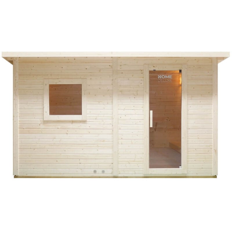 Saunahaus Outdoor mit Vorraum talo xl - 400 x 217 cm für 5 Personen Gartensauna Außensauna Saunakabine Saunahaus - Home Deluxe