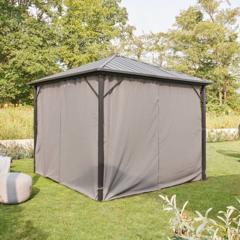 Home Deluxe - Pavillon azur - Vorhänge Vorhänge Seitenwand Verkleidung Gartenpavillon