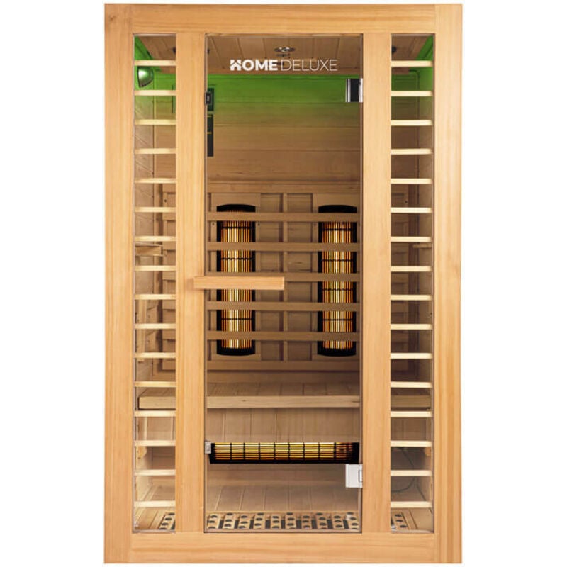 Infrarotkabine redsun deluxe plus m - 120 x 105 cm für 2 Personen Infrarotkabine Wärmekabine Infrarotsauna Sauna - Home Deluxe