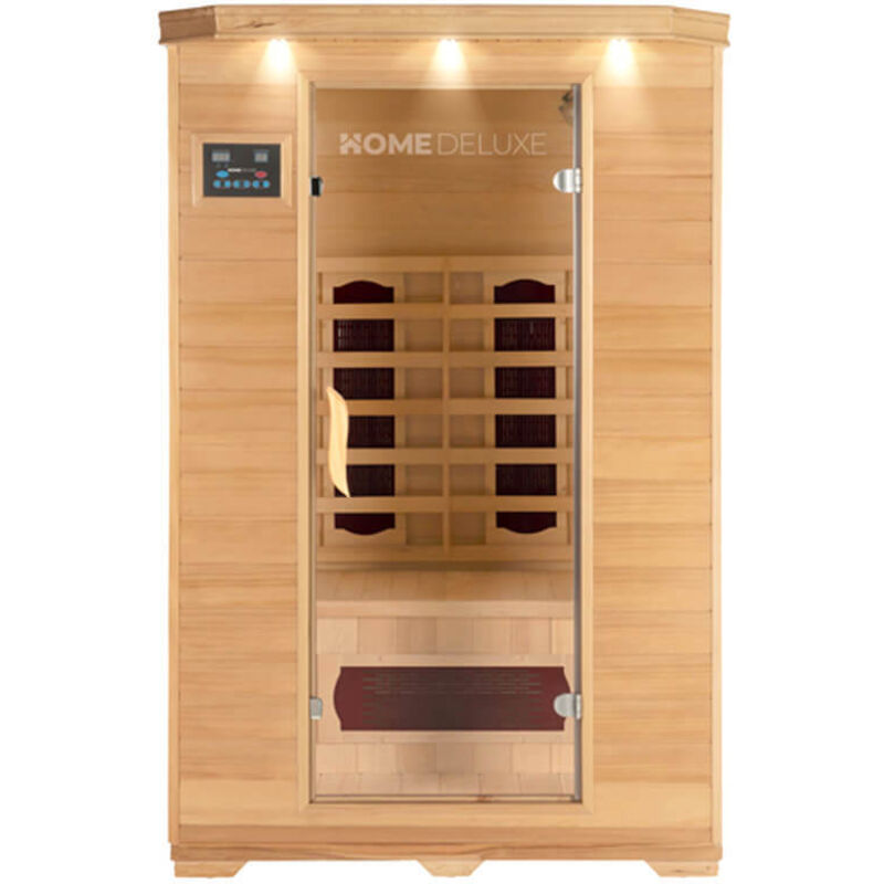Infrarotkabine redsun m - 120 x 105 cm für 2 Personen Infrarotkabine Wärmekabine Infrarotsauna Sauna - Home Deluxe