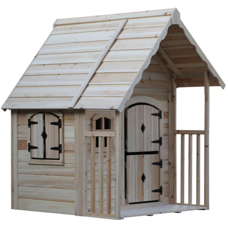 Spielhaus aus Holz kimi - Natur Holzspielhaus natur, Spielhaus aus Holz, Kinder Holzspielhaus, - Home Deluxe