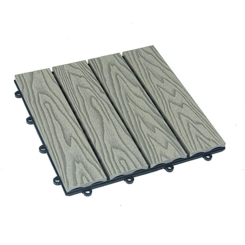 HOME DELUXE WPC Klickfliesen BAVARO PREMIUM - Antik 7.5 m² - Holzoptik Terrassenfliesen Holzfliesen Klickfliese Bodenfliesen