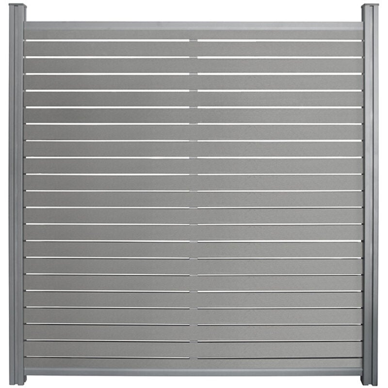Wpc Sichtschutzzaun alira Dunkelgrau - 1 x Element + 2 x Pfosten Sichtschutz, wpc Sichtschutzzaun, Sichtschutzzaun wpc - Home Deluxe
