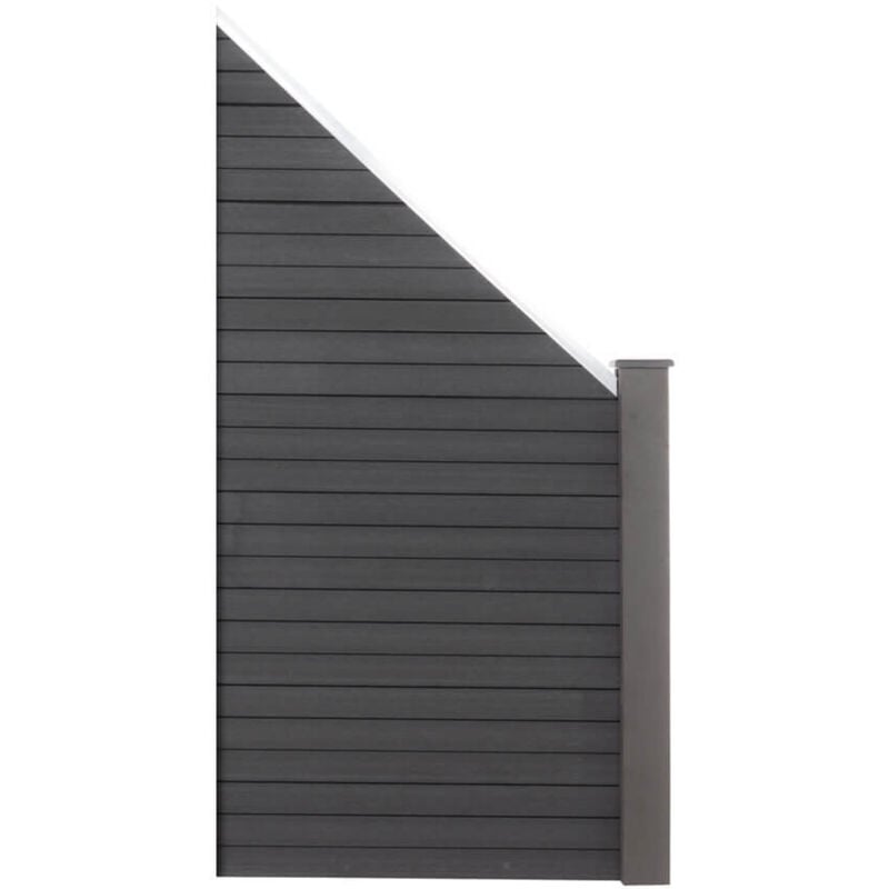 Wpc Sichtschutzzaun callado - 1x Schrägelement Ausführung 1 x Schrägelement Gartenzaun Steckzaun Sichtschutz-Zaun WPC-Zaun - Home Deluxe