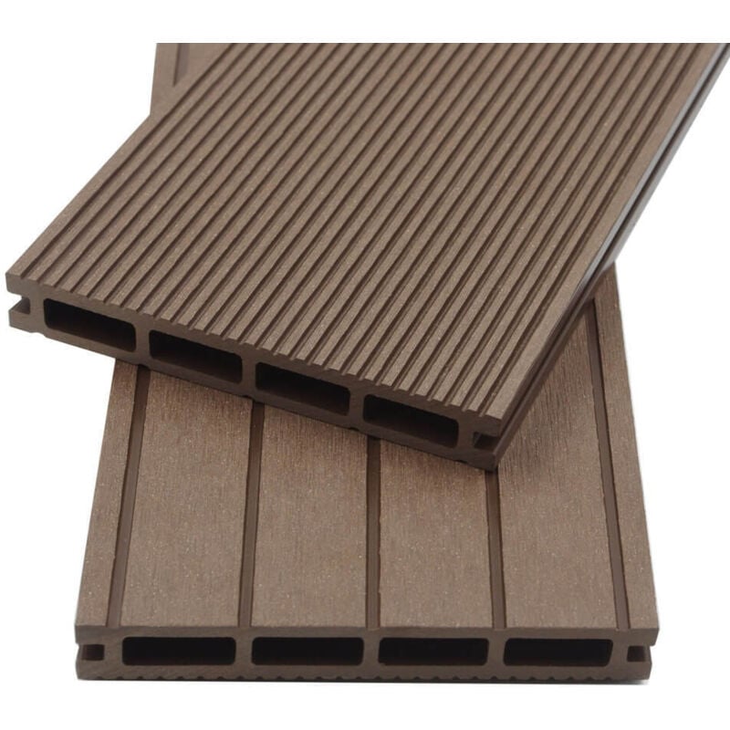 Home Deluxe - wpc Terrassendielen Komplettset (inkl. Unterkonstruktion) samana Farbe: Dunkelbraun, Größe: 2 m² wpc Terrassenboden Komplettset