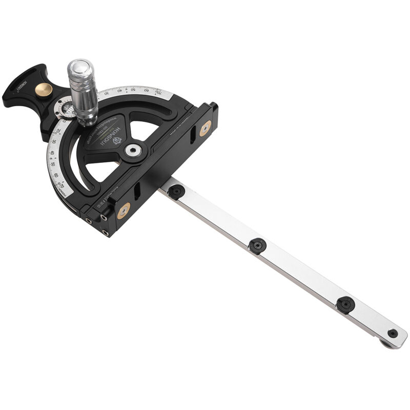 HONGDUI HD-TB01 Präzisions-Gehrungslehre 0–70 Grad Tischkreissäge Holzbearbeitung Schiebegriff 0° 22.5° 45° 67.5°