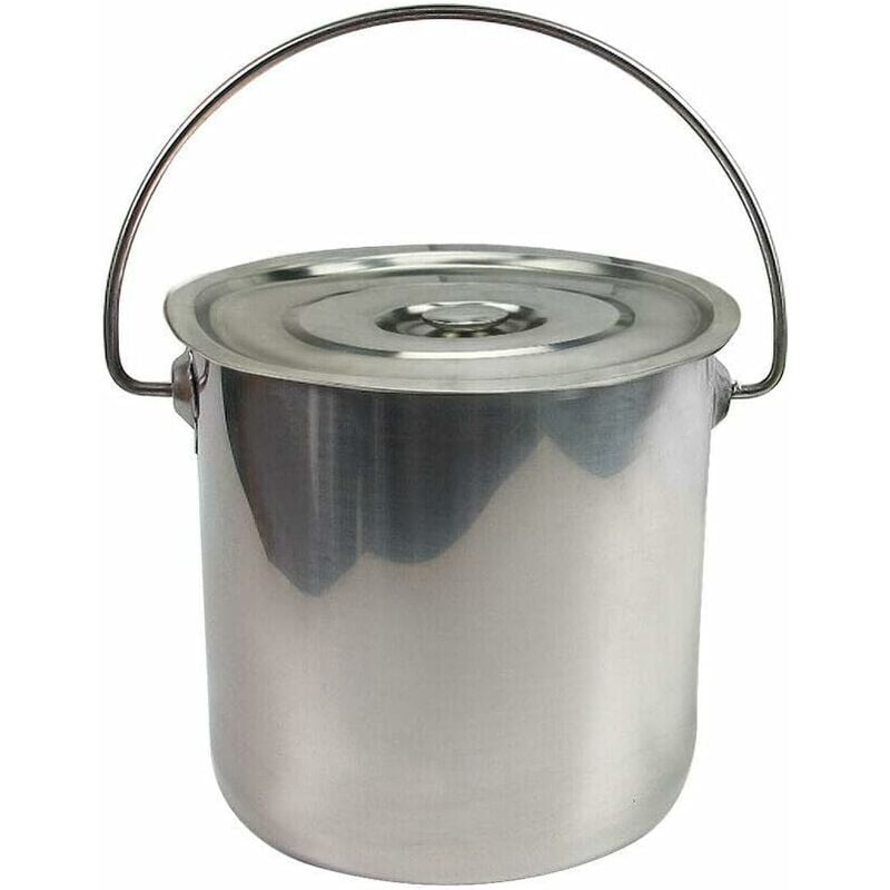 Kücheneimer Eiskübel Champagnerkühler Milcheimer Edelstahleimer Futtereimer Mit Deckel Hochwertiger Milcheimer(12L)