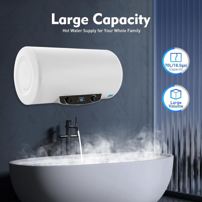 Horizontaler Warmwasserspeicher, elektrischer Warmwasserspeicher,boiler,warmwasserspeicher 70 liter,horizontaler Boiler