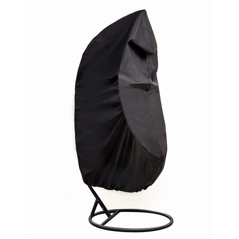 Hängesessel-Abdeckung – 210D wasserdichte Hängesessel-Abdeckung – UV-Schutz und staubdicht – Hängesessel-Abdeckung 190 x 115 cm, Schwarz