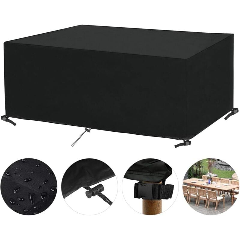 Gartenmöbel Abdeckung Wasserdicht Atmungsaktiv Abdeckung Gartenmöbel Abdeckplane Schutzhülle für Gartentische, Sitzgruppen und Möbelsets UV Schutz