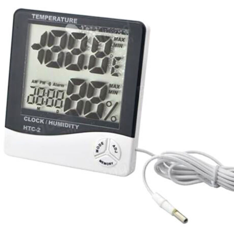 Htc-2digitaleshygrometertemperaturluftfeuchtigkeitzeitdatumheimthermometermitsonde