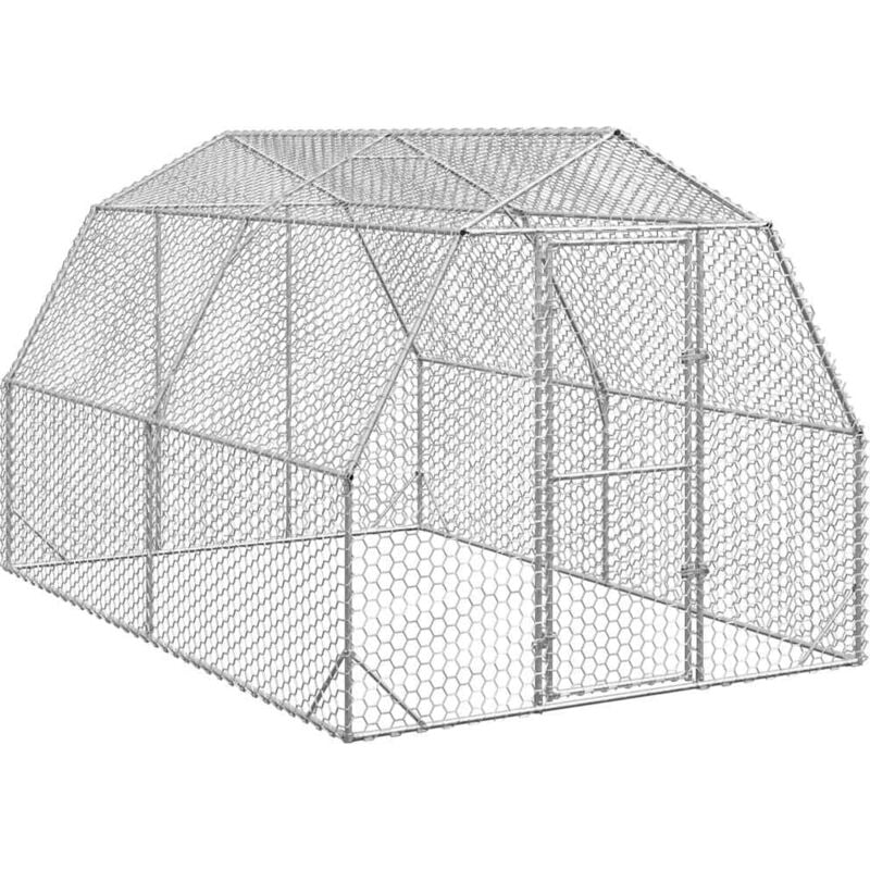 Hühnerstall 2,5x4x2,25 m Verzinkter Stahl vidaXL547250
