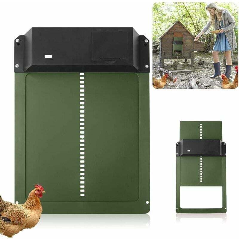 Hühnertür, Türöffner, Automatischer Hühnerstall, Automatische Hühnerstalltür, Automatische Hühnertür mit Lichtsensor, mit Schieber mit