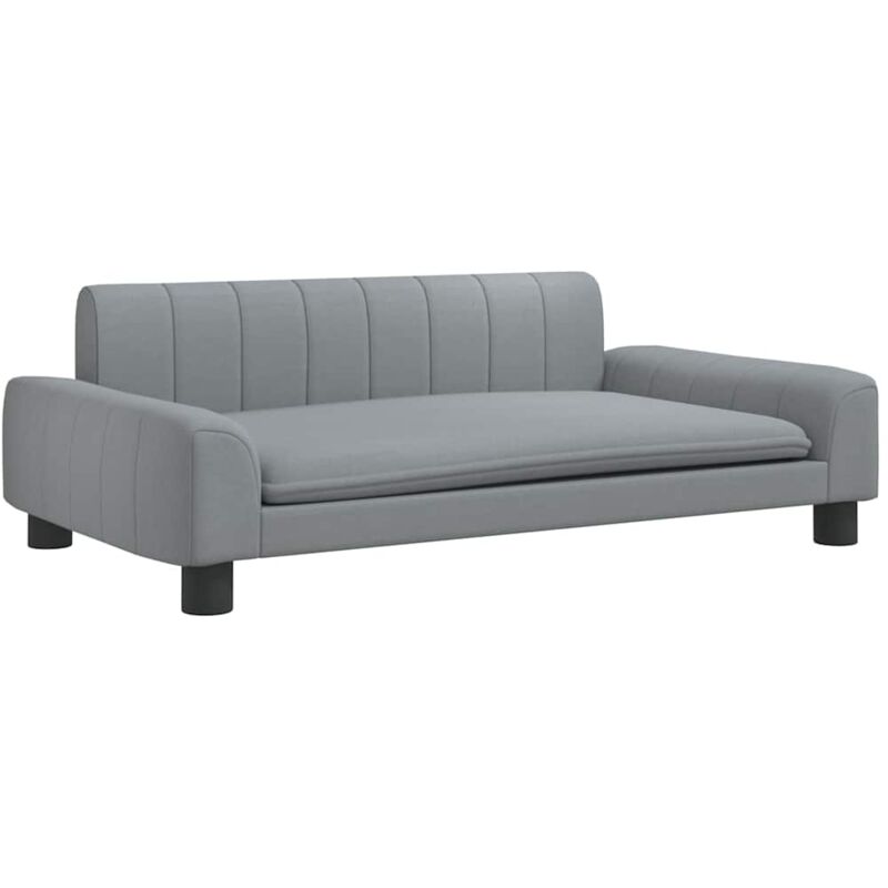 Hundebett Hellgrau 90x53x30 cm Stoff - Vidaxl