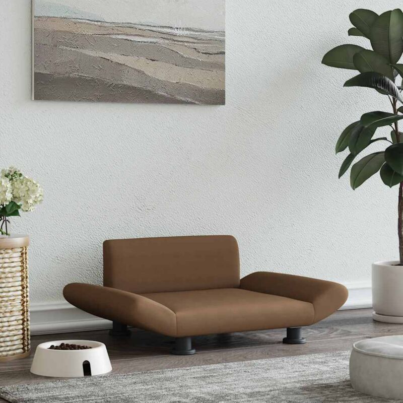 Hundebett Braun 70x45x28 cm Stoff Vidaxl