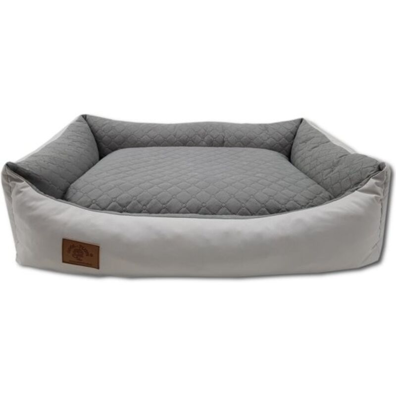 Viking Choice - Hundebett hellgrau 100x70 cm - waschbares Hundekissen - wasserdichtes Hundebett