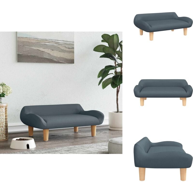 Hundebett Dunkelgrau 70x40x24 cm Stoff - Hunde Bett - Hundebett - Sofabett Für Hunde - Kleines Hundebett - Gemütliches Hundebett
