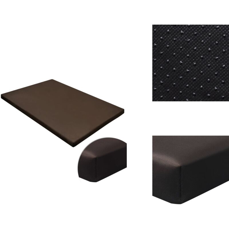 Hundebett Haustiermatte Quadratisch Braun M - Hunde Bett - Hundematte - Haustiermatten - Hundeschlafstelle - Rutschfest