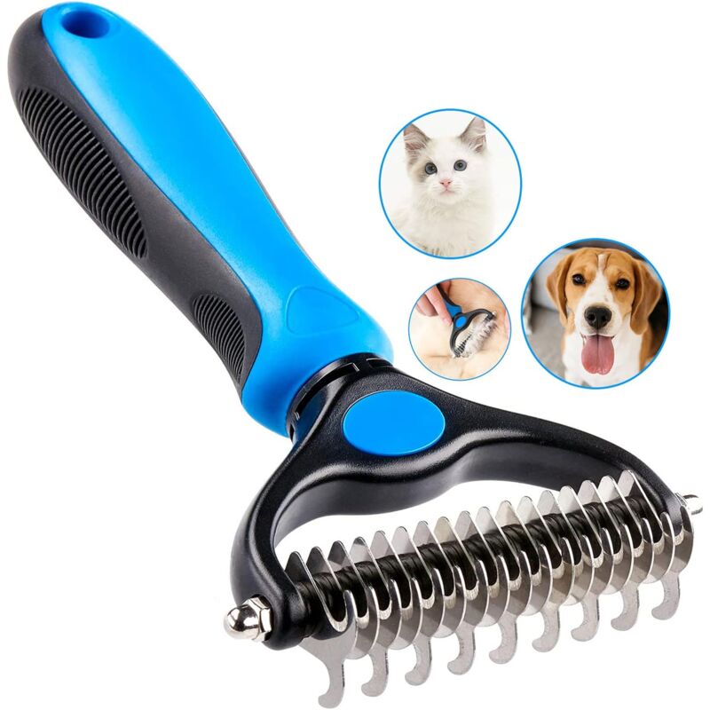 Hundebürste, Katzenbürste, professioneller Hundepflegekamm und Langhaar-Hundebürste, Fellpflegerechen für Hunde und Katzen. Entfernen Sie die