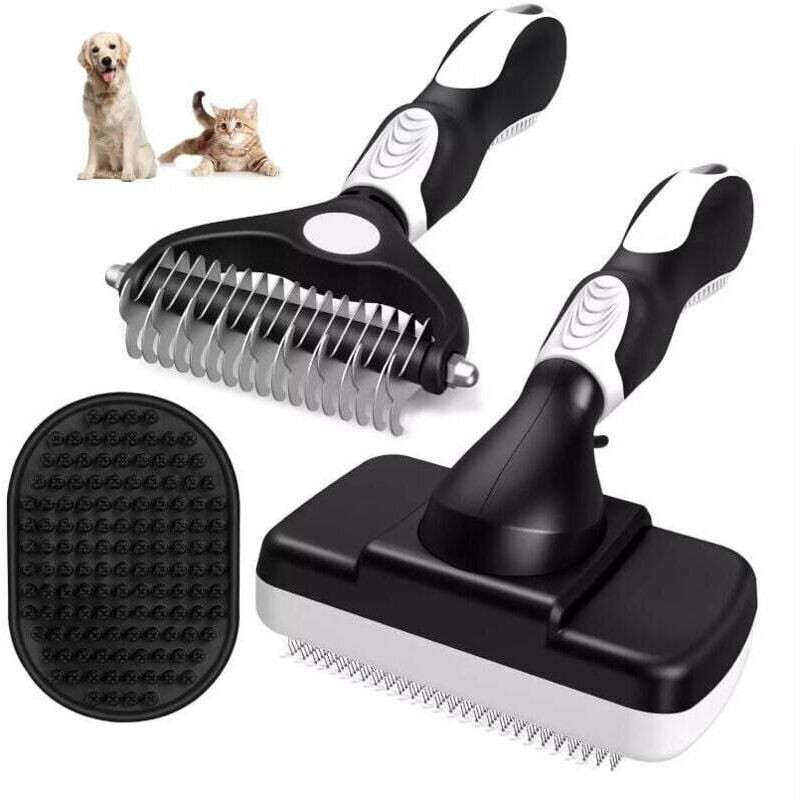 Hundebürste, Langhaar-Hundebürste, Anti-Haarbürste, Bürste für langhaarige Hunde, Katzenkamm, Reduziert Haarausfall um 90 %