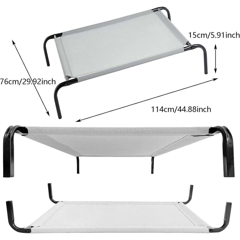 Hundeliege Outdoor Grosse Hunde Hundeliege Schlafplatz Hundebett Katzenbett Outdoor Garten Camping, erhöhtes Haustierbett für Hunde und Katzen