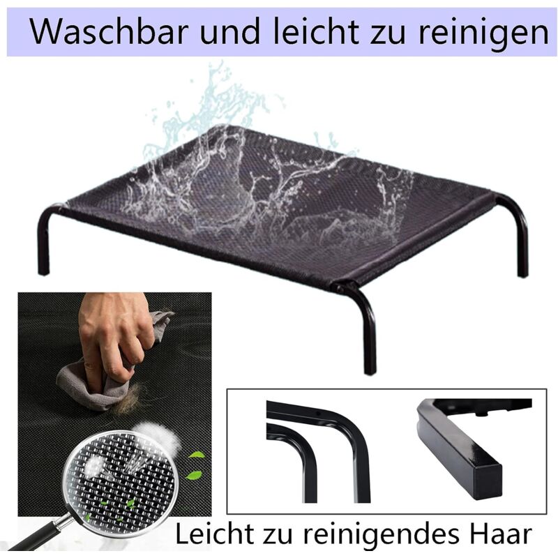 Dayplus - Hundeliege Outdoor Klein Hunde Hundeliege Schlafplatz Hundebett Katzenbett Outdoor Garten Camping, erhöhtes Haustierbett für Hunde und