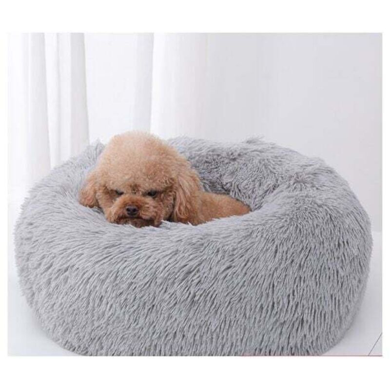 Hundematte, Kissen und Matratze, extra großes, rundes, weiches und waschbares Hundebett mit Kissen, Deluxe-Hundekorb-Kissen-Donut-Hundebett, große