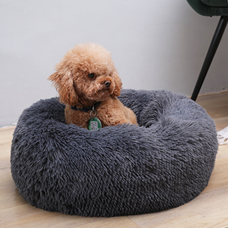 Hundematten, Kissen und Matratzen, extra großes, rundes, weiches und waschbares Hundebett mit Kissen, Deluxe-Hundekorb-Kissen-Donut-Hundebett, große