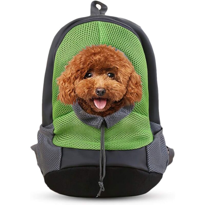 Hundeträger-Rucksäcke, kleine Welpenträger, Reise-Haustier-Rucksäcke, 40 x 35 x 27 cm, grün