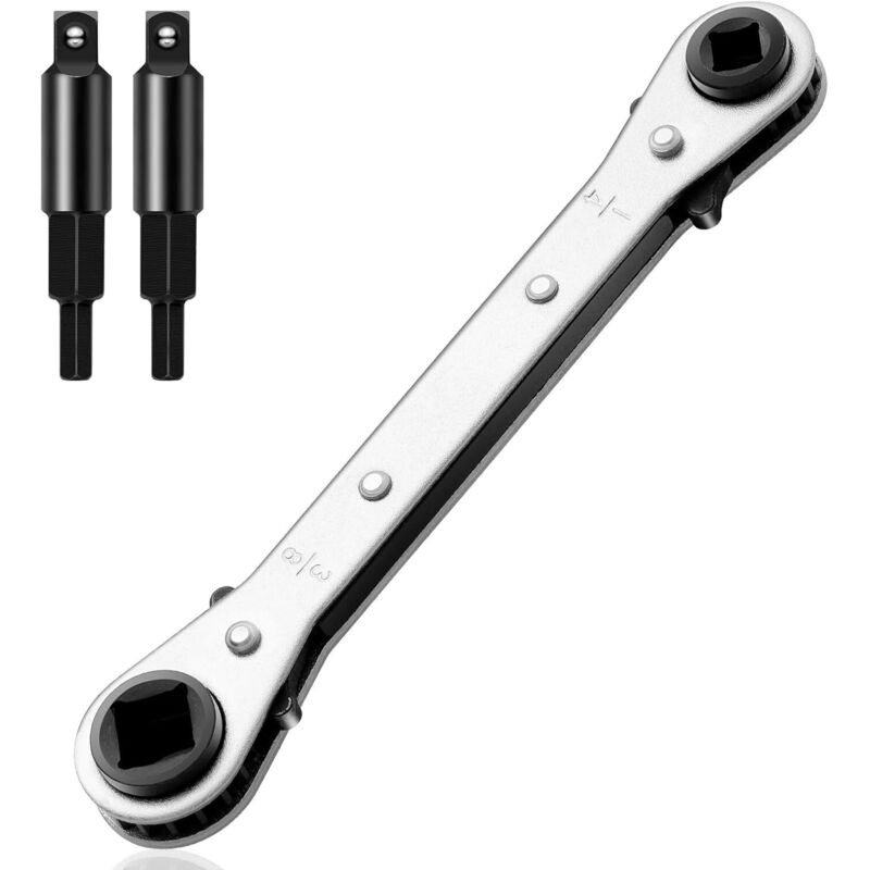 Hvac Service Flachschlüssel-Werkzeuge: 3/16 Zoll auf 3/8 Zoll, 5/16 Zoll x 1/4 Zoll Klimaanlagenventil, flacher Ratschenschlüssel mit 2