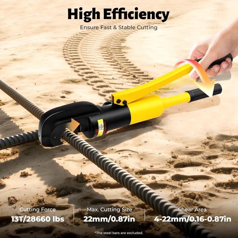 Hydraulik Baustahlschneider Hydraulischer Bolzenschneider 22mm Stahlschneider Hydraulischer Baustahlschneider Bolzenschneider Mattenschneider Matten