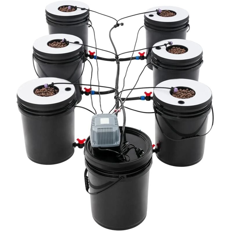 Hydrokultur Dwc Grow System Kit 20l x 7 Bucket Indoor Hydroponic Anzucht-System Indoor Hydroponic Hydrokultur Kit Für Home Indoor Hydroponic