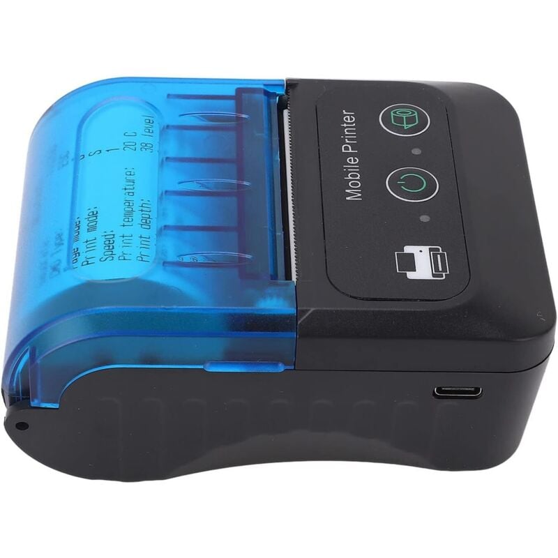 Hyuduo 58 mm Mini-Thermodrucker mit tragbarem QR-Code, 5,1 cm, kabelloser USB-Thermodrucker für Quittungen und Tickets, für Lernkarten,