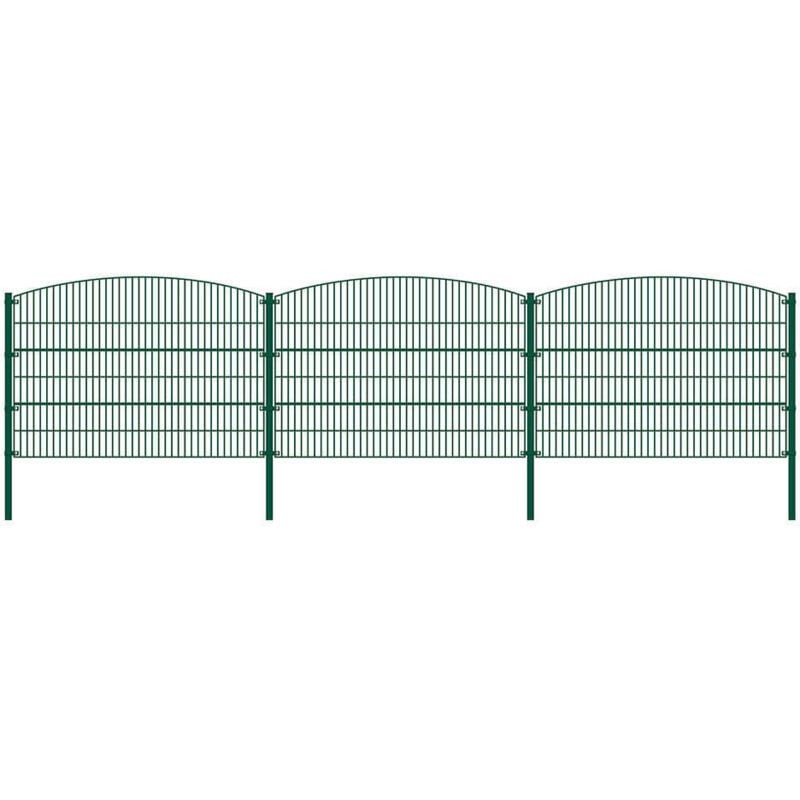Doppelstabmattenzan morata Berg , Gartenzaun, Mattenzaun Höhe: 120 cm / Länge: 16 m 3x Eckpfosten Gartenzaun Mattenzaun
