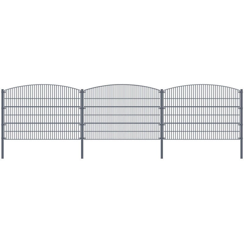 Doppelstabmattenzan morata Berg , Gartenzaun, Mattenzaun Höhe: 80 cm / Länge: 50 m 1x Eckpfosten Gartenzaun Mattenzaun