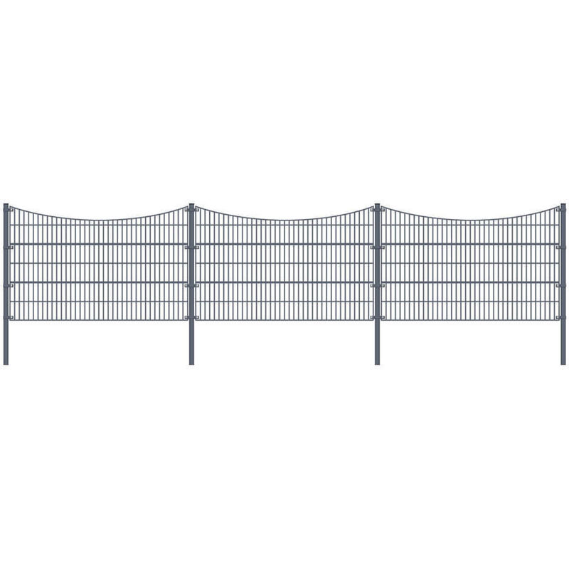 Doppelstabmattenzan morata Tal , Gartenzaun, Mattenzaun Höhe: 240 cm / Länge: 50 m 4x Eckpfosten Gartenzaun Mattenzaun