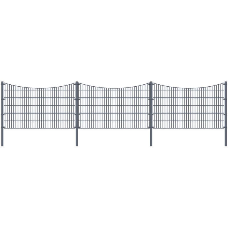 Doppelstabmattenzan morata Tal , Gartenzaun, Mattenzaun Höhe: 240 cm / Länge: 40 m ohne Eckpfosten Gartenzaun Mattenzaun
