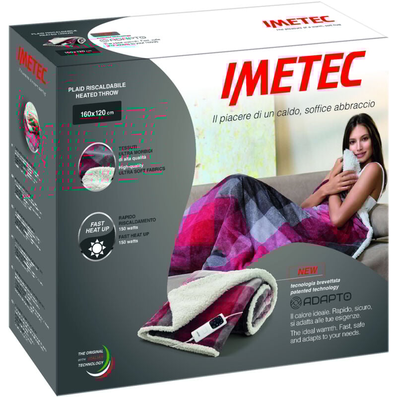 Imetec 16715 Heizdecke 150 W Mehrfarbig Samt