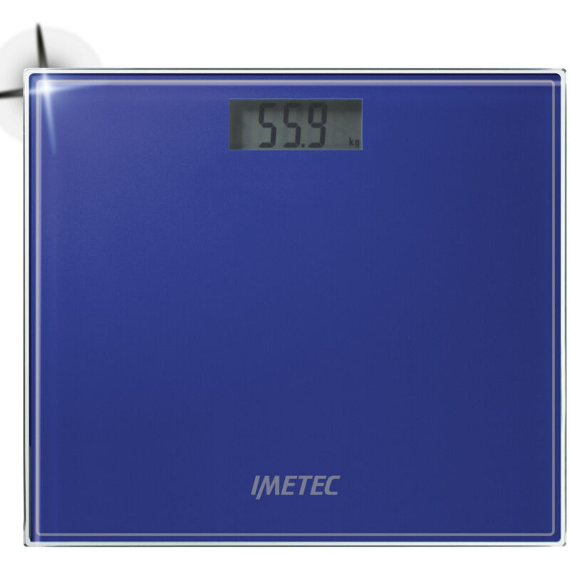 Imetec ES1 100 Rechteck Blau Elektronische Personenwaage