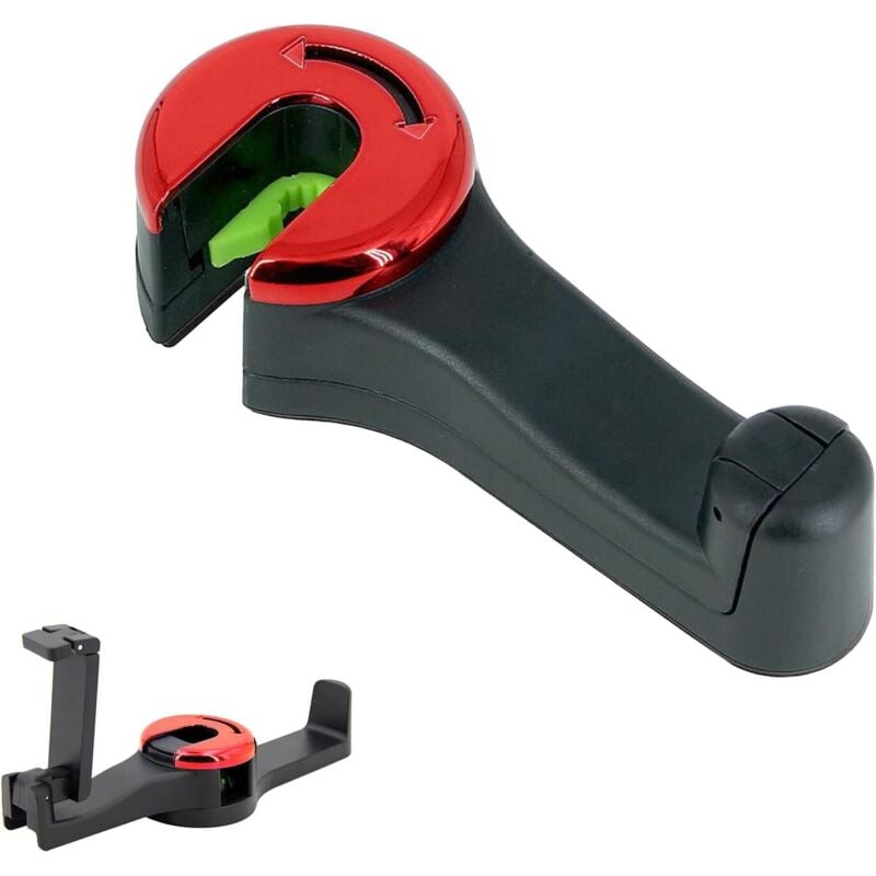 in 1 Autohaken für Taschen, Autotaschen mit Handyhalterung, 360 drehbare Haken, Autokopfstützenhaken, allgemein für Taschen, Kleidung